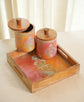 A Nakkashi Combo Of Tray & 2 Jars