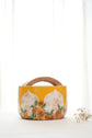Floral Window Bowl Jar - Golden
