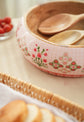 Rajwada Wooden Snack Bowl : Pink