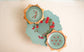 I Bloom Cake Set : Teal Red