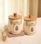 A Set Of 2 Air Tigt Jars - Green