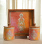 A Nakkashi Combo Of Tray & 2 Jars