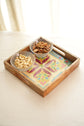 A Gulnaar Set Of 2 Combo Trays - Blue