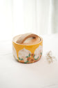 Floral Window Bowl Jar - Golden