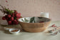 Pomegranate Wooden Serving Bowls - Red