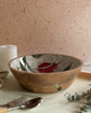 Pomegranate Wooden Serving Bowls - Red