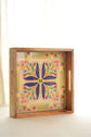 Gulnaar Combo Of Serving Tray & 2 Jars - Pista Green