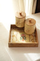 Shahi Aangan Combo Of Serving Tray & 2 Jars