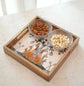 A Tribal Peacock Diwali Tray - Mustard