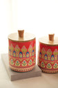 Gulnaar Set Of 2 Jars - Red
