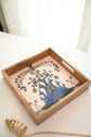 A Tribal Peacock Diwali Tray - Blue