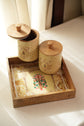 Shahi Aangan Combo Of Serving Tray & 2 Jars