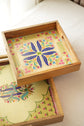 A Gulnaar Pista Green Combo Of 2 Serving Trays
