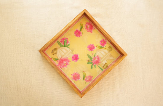 Basant Tray - Lime Yellow