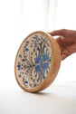 Tribal Peacock Bowl Plate With Spoon - Blue