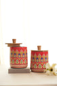 Gulnaar Set Of 2 Jars - Red