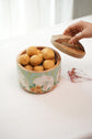 Floral Window Bowl Jar - Mint