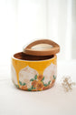 Floral Window Bowl Jar - Golden