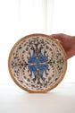 Tribal Peacock Bowl Plate With Spoon - Blue