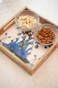 A Tribal Peacock Diwali Tray - Blue
