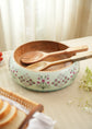 Rajwada Wooden Snack Bowl : Mint Green