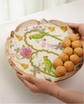 Shahi Jharoka Round Platter - Purple