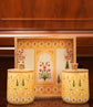 Rajwada Combo Of Serving Tray & Jars - Yellow