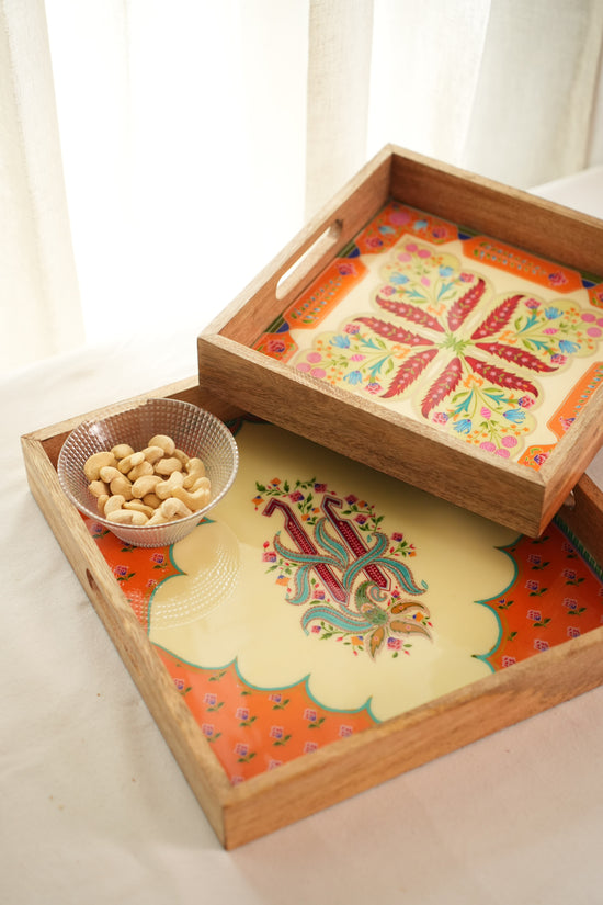 Gulnaar Combo of Set of 2 Trays