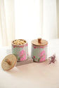 Peacock Garden Air Tight Jars -Aqua Blue
