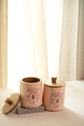 Shahi Aangan Set Of 2 Jars - Peach