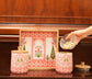 A Rajwada Combo Of Serving Tray & 2 Jars - Pink