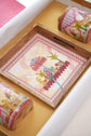 Combo Royal Bird Air Tight Jars & Tray - Pink