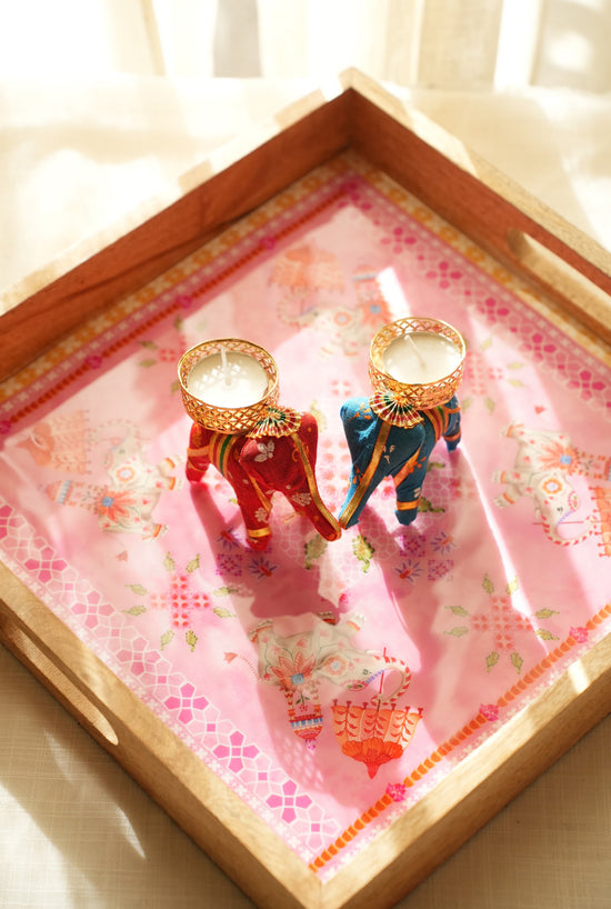 An Design Elephant Tray - Pink