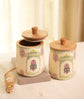 A Set Of 2 Air Tigt Jars - Green