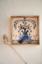 A Tribal Peacock Diwali Tray - Blue