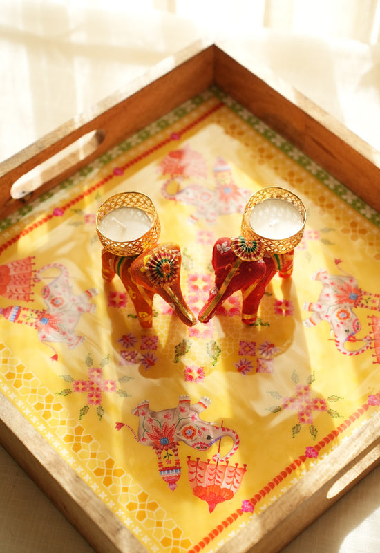 An Elephant Tray - Yellow