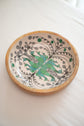Tribal Peacock Bowl Plate With Spoon - Green