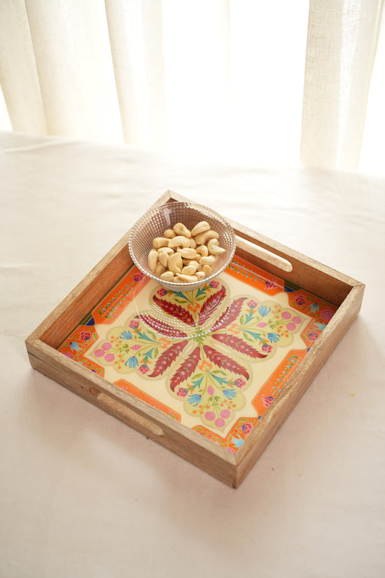 Gulnaar Diwali Serving Tray - Orange