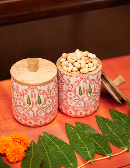 A Rajwada Air Tight Jars - Pink