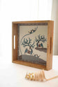 A Tribal Deer Small Tray - Blue