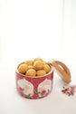 Floral Window Bowl Jar - Maroon