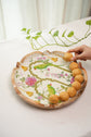 Shahi Jharoka Round Platter - Purple