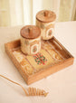 A Combo Of Serving Tray & Jars - Beige