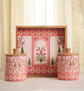 A Rajwada Combo Of Serving Tray & 2 Jars - Pink