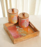 A Nakkashi Combo Of Tray & 2 Jars