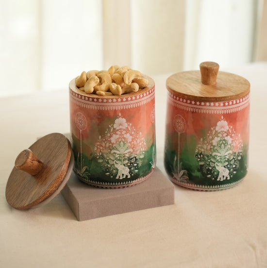A Nakkashi Set Of 2 Jars