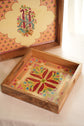 A Gulnaar Combo Of 2 Serving Tray - Peach