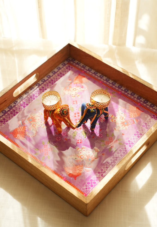 An Design Elephant Tray - Magenta