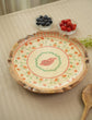 Suhani Border Round Platter orange