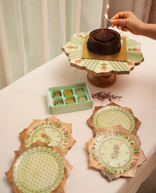 Cake Set Bloom Story  - Mint Green